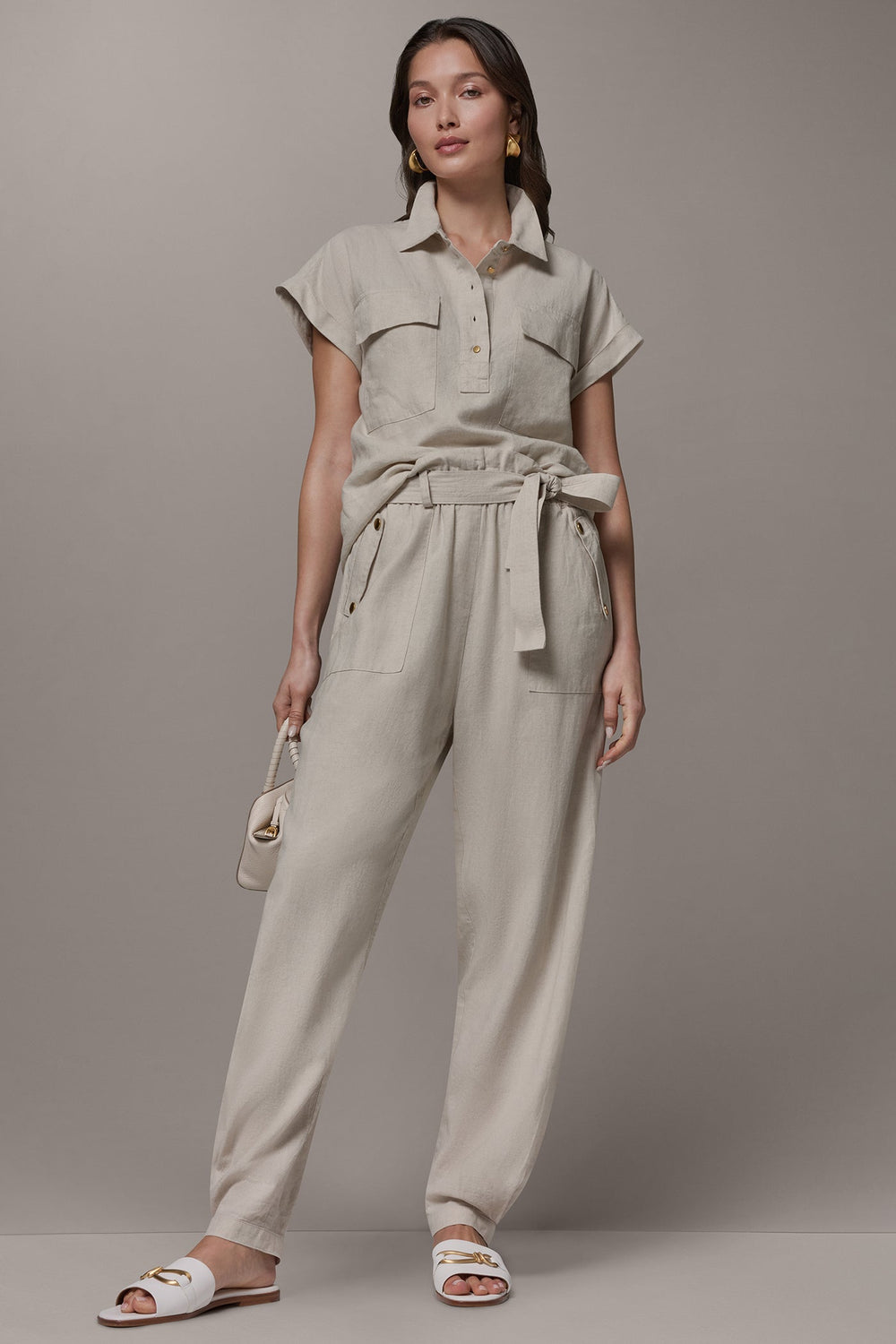 Donna Karan | RELAXED PAPERBAG ANKLE PANT