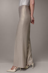 Donna Karan | EXTRA HIGH-RISE METALLIC WIDE-LEG PANT