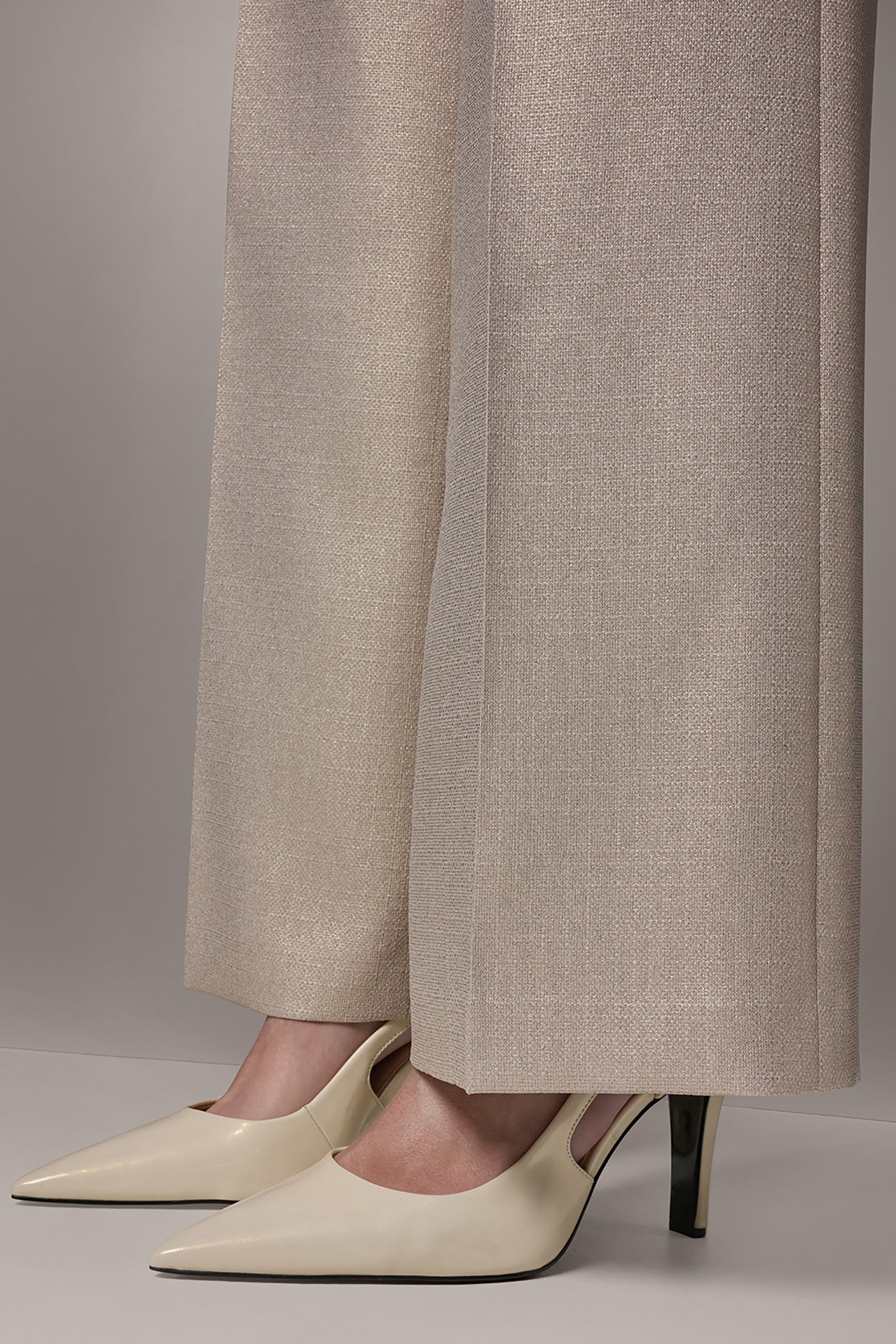 Donna Karan | EXTRA HIGH-RISE METALLIC WIDE-LEG PANT