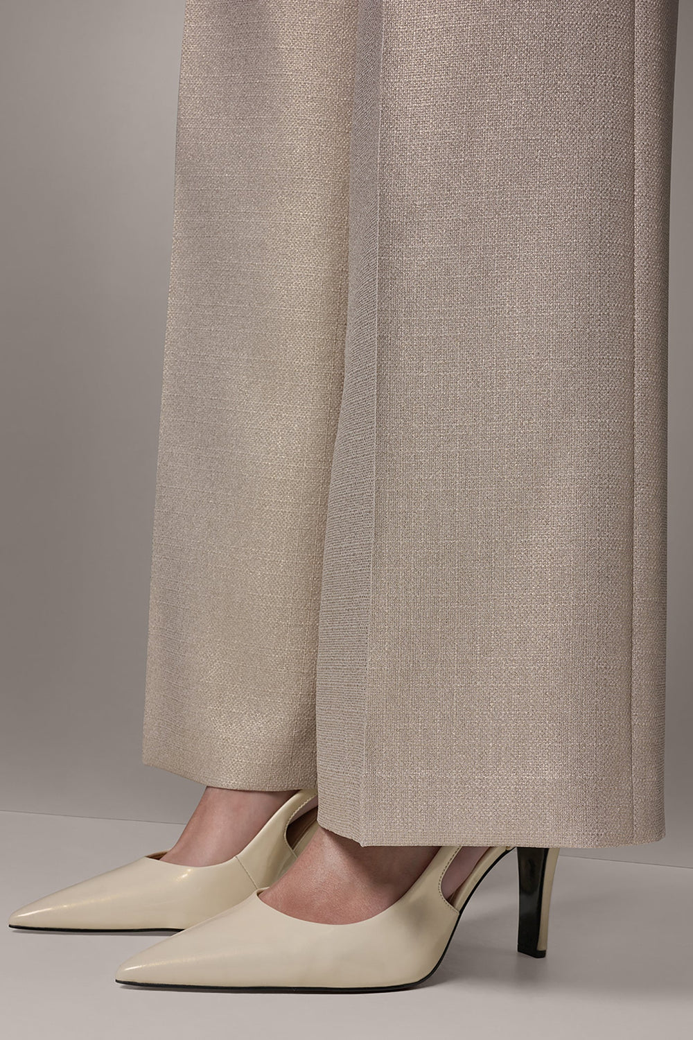 Donna Karan | EXTRA HIGH-RISE METALLIC WIDE-LEG PANT