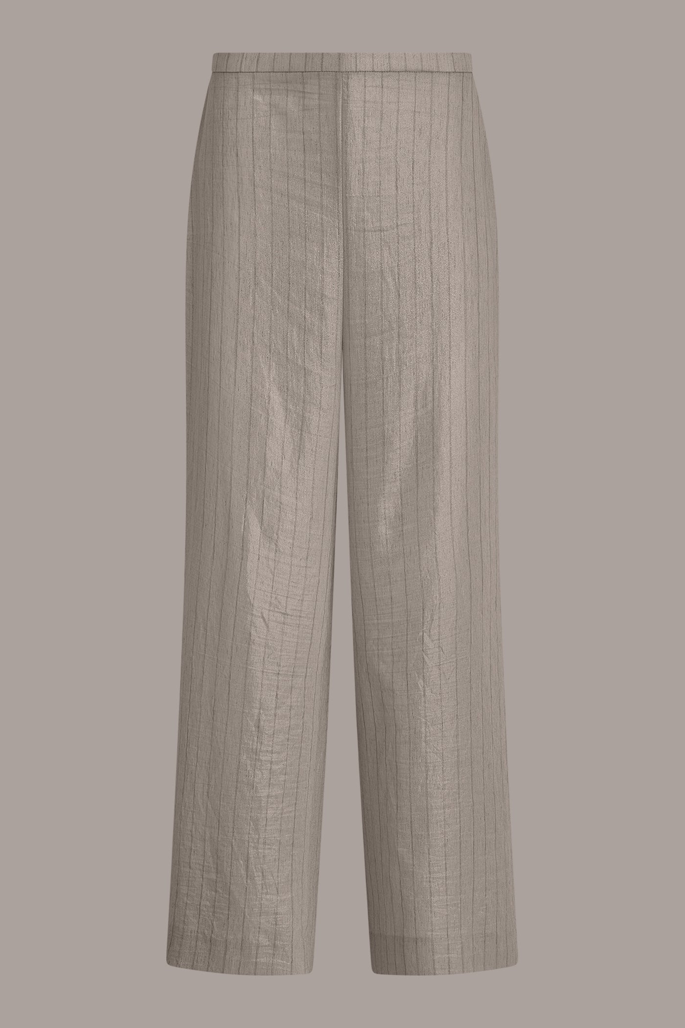 Donna Karan | HIGH-RISE METALLIC PINSTRIPE WIDE-LEG PANT