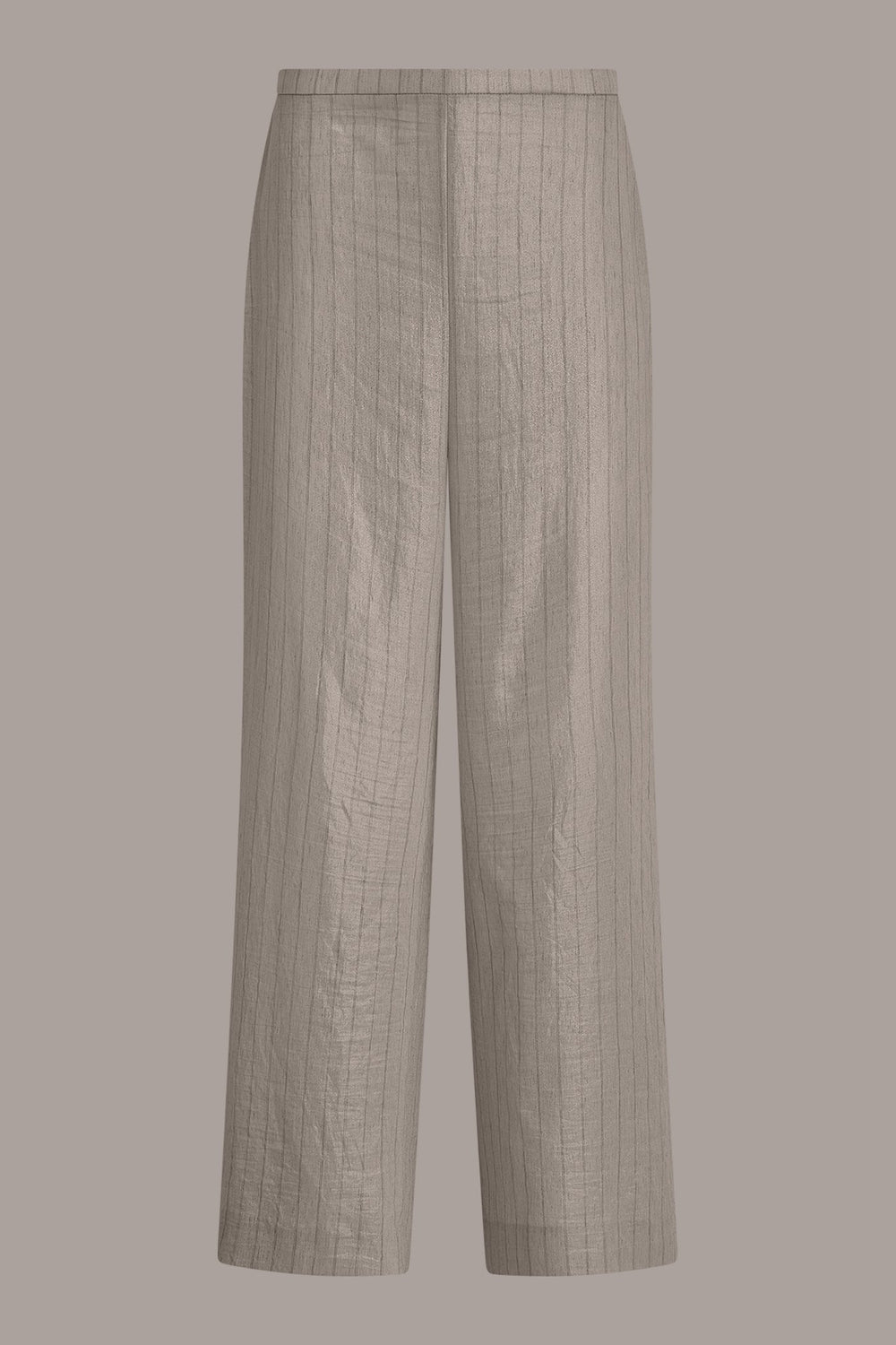 Donna Karan | HIGH-RISE METALLIC PINSTRIPE WIDE-LEG PANT