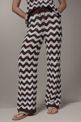 Donna Karan | HIGH-RISE POINTELLE STRIPE PULL ON PANT