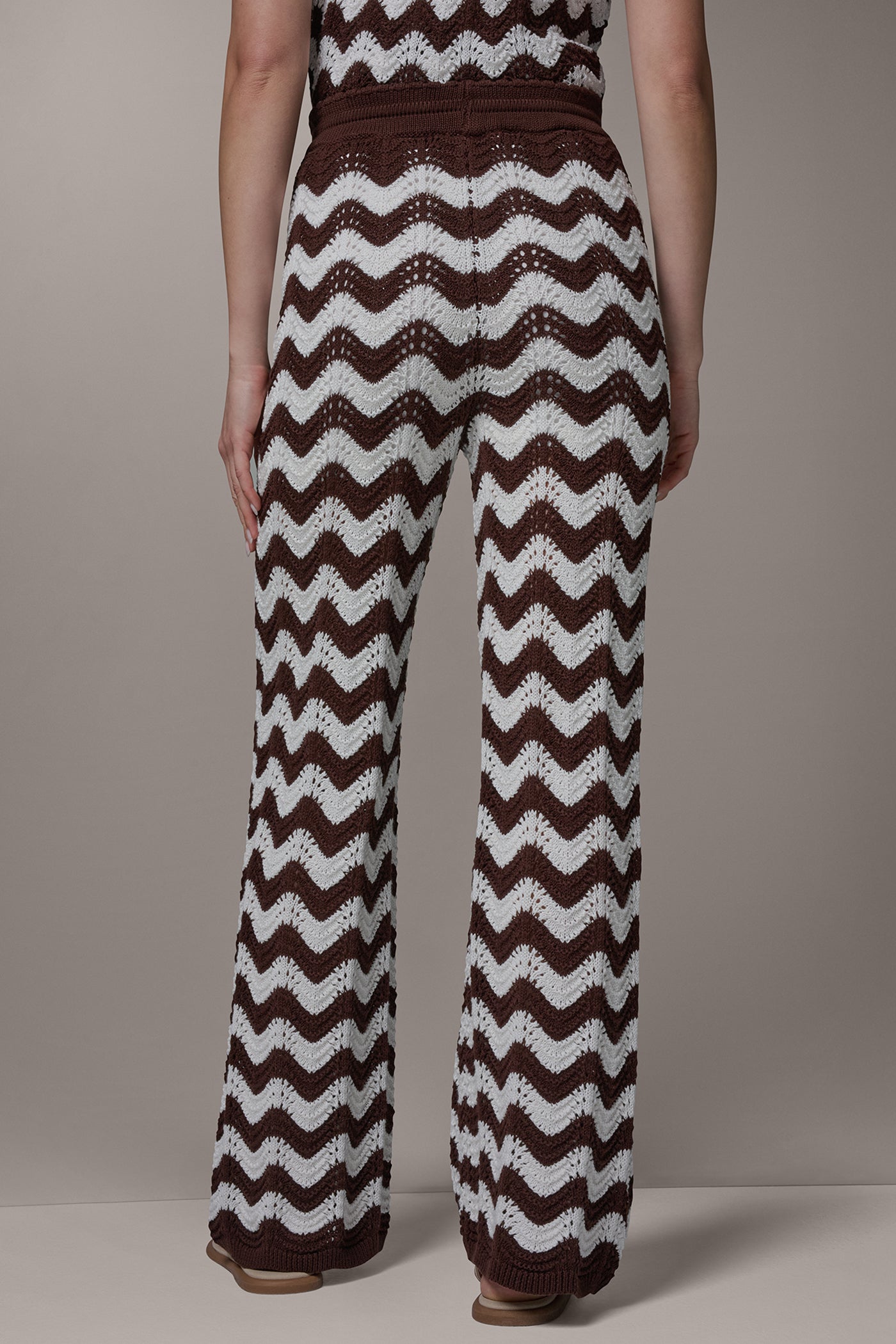 Donna Karan | HIGH-RISE POINTELLE STRIPE PULL ON PANT