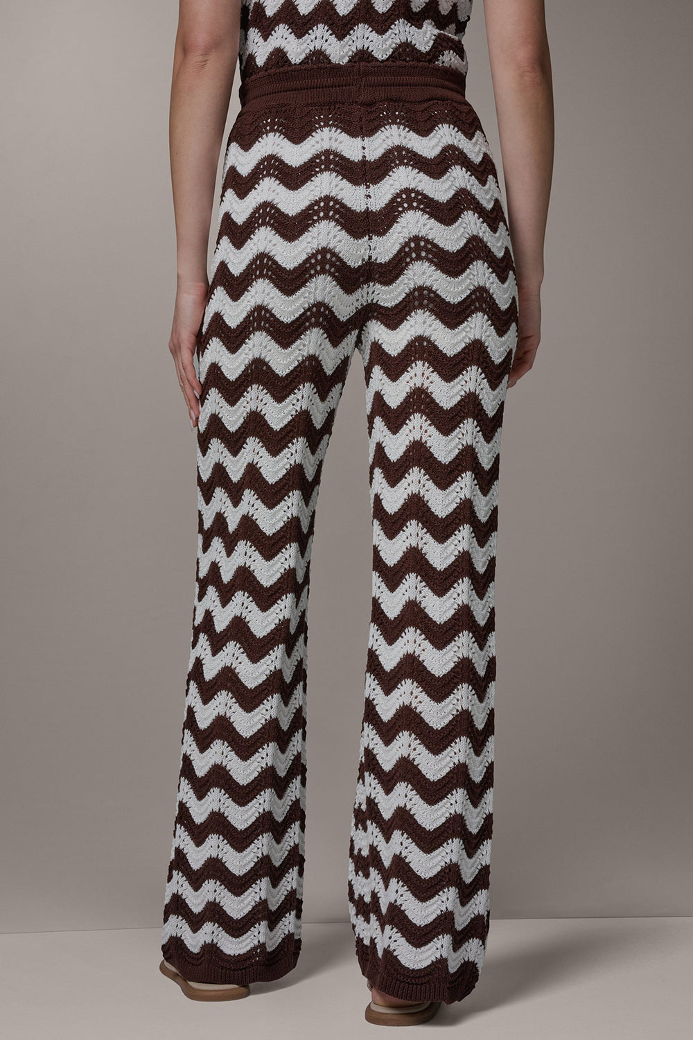 Donna Karan | HIGH-RISE POINTELLE STRIPE PULL ON PANT