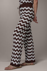 Donna Karan | HIGH-RISE POINTELLE STRIPE PULL ON PANT
