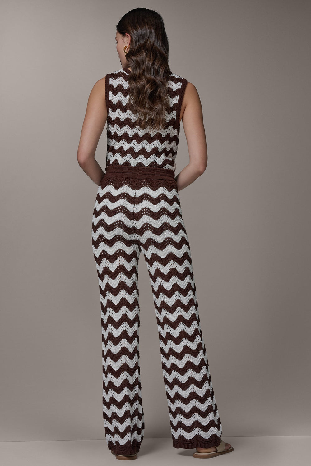 Donna Karan | HIGH-RISE POINTELLE STRIPE PULL ON PANT