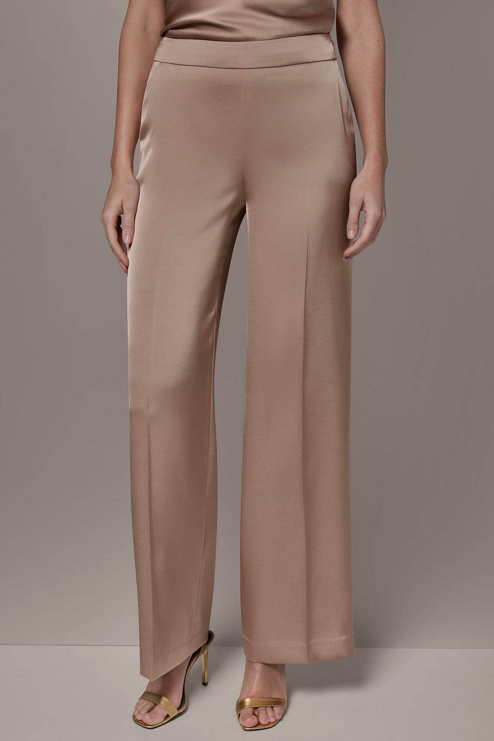 Donna Karan | SATIN EXTRA HIGH-RISE WIDE-LEG SUIT PANT