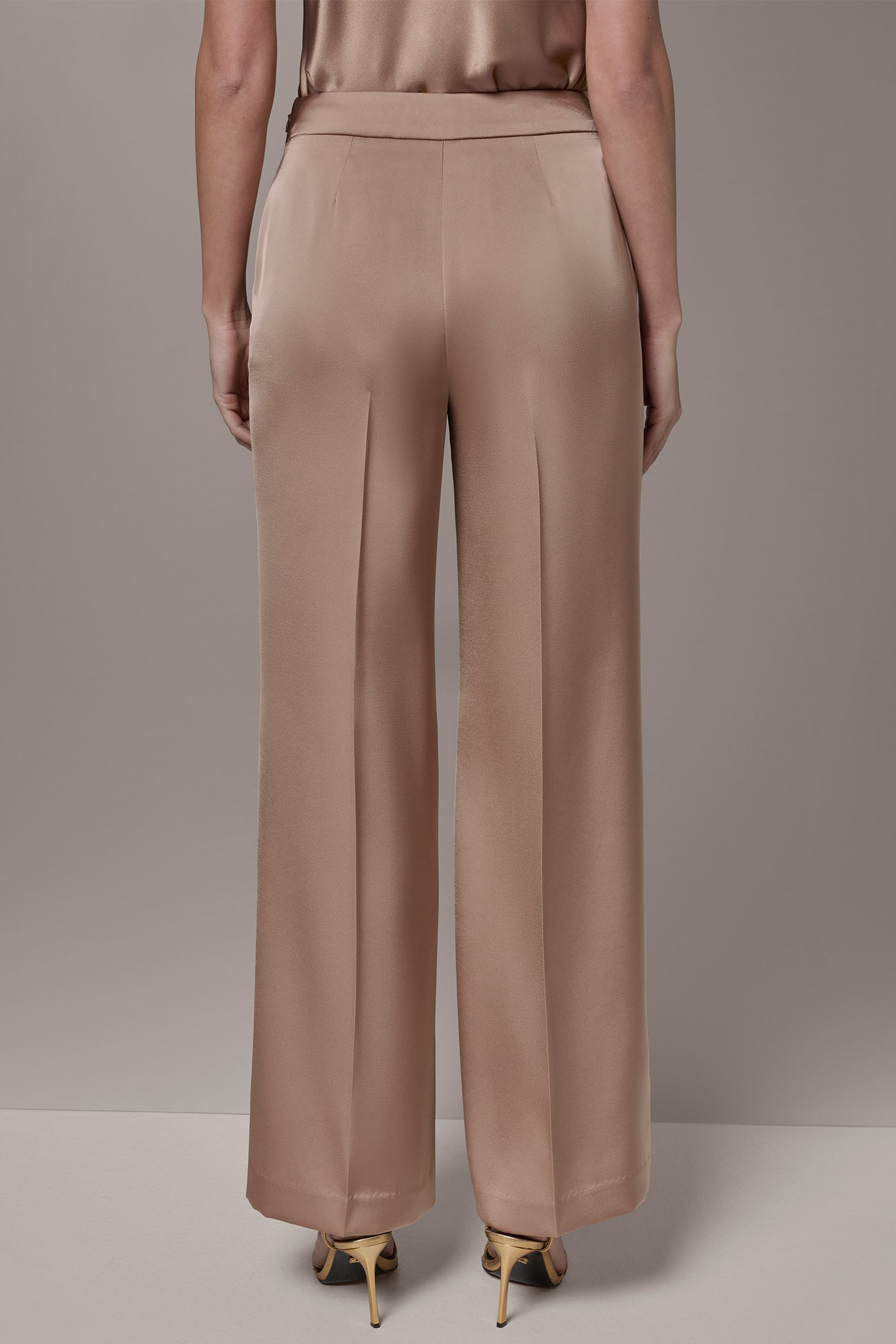 Donna Karan | SATIN EXTRA HIGH-RISE WIDE-LEG SUIT PANT