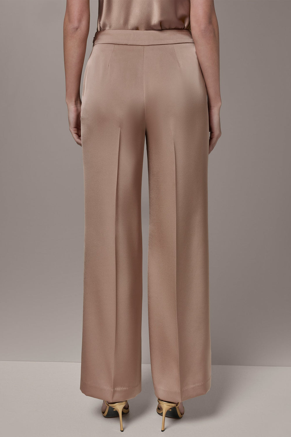Donna Karan | SATIN EXTRA HIGH-RISE WIDE-LEG SUIT PANT