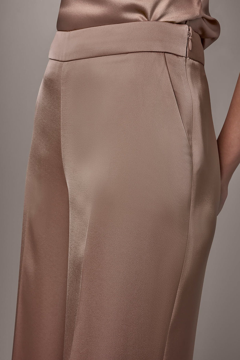 Donna Karan | SATIN EXTRA HIGH-RISE WIDE-LEG SUIT PANT