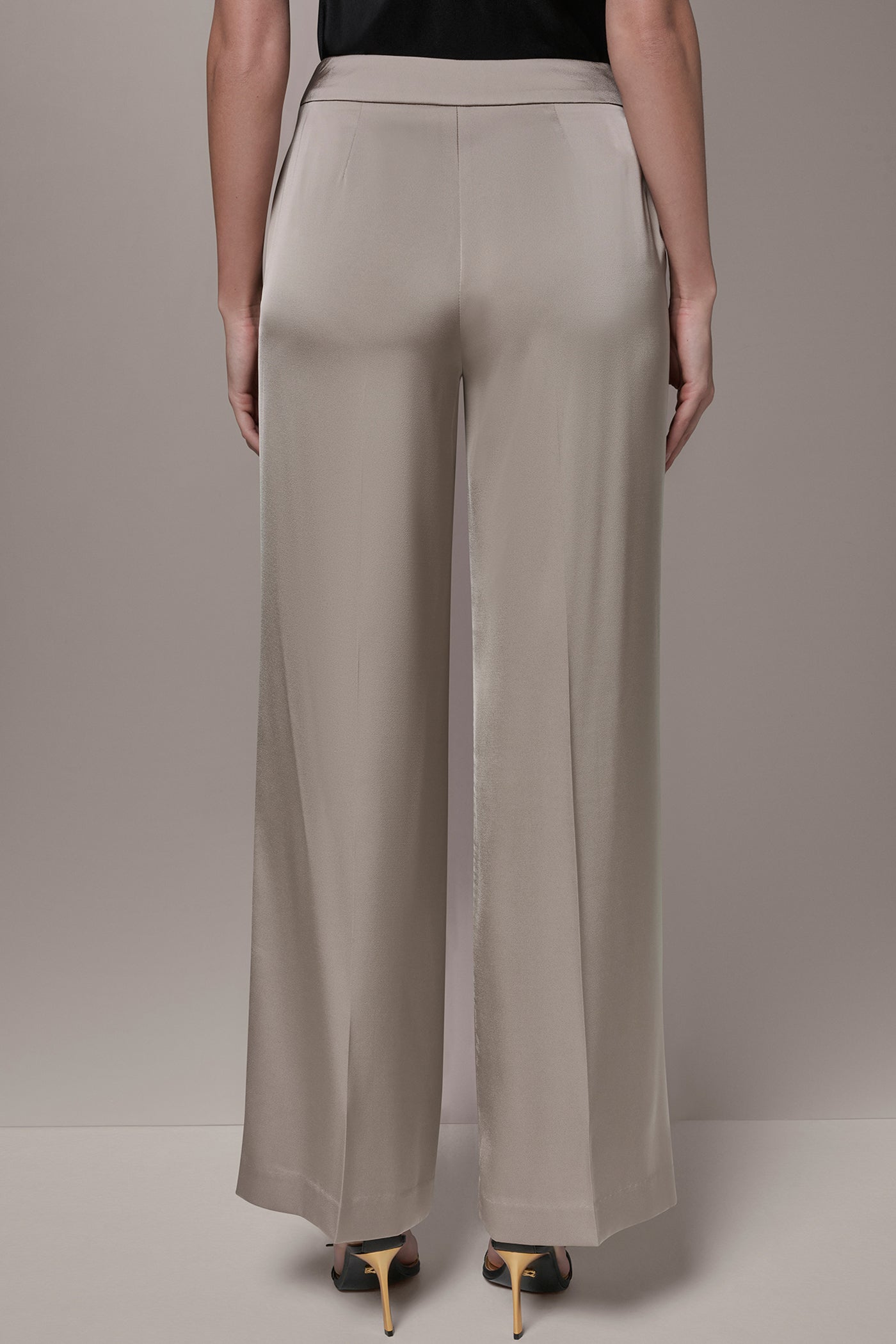 Donna Karan | SATIN EXTRA HIGH-RISE WIDE-LEG SUIT PANT