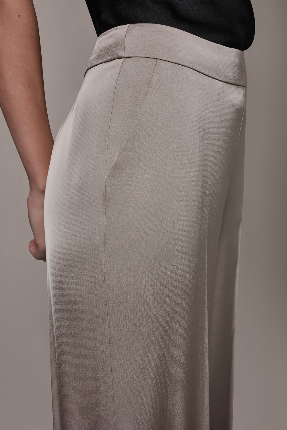 Donna Karan | SATIN EXTRA HIGH-RISE WIDE-LEG SUIT PANT