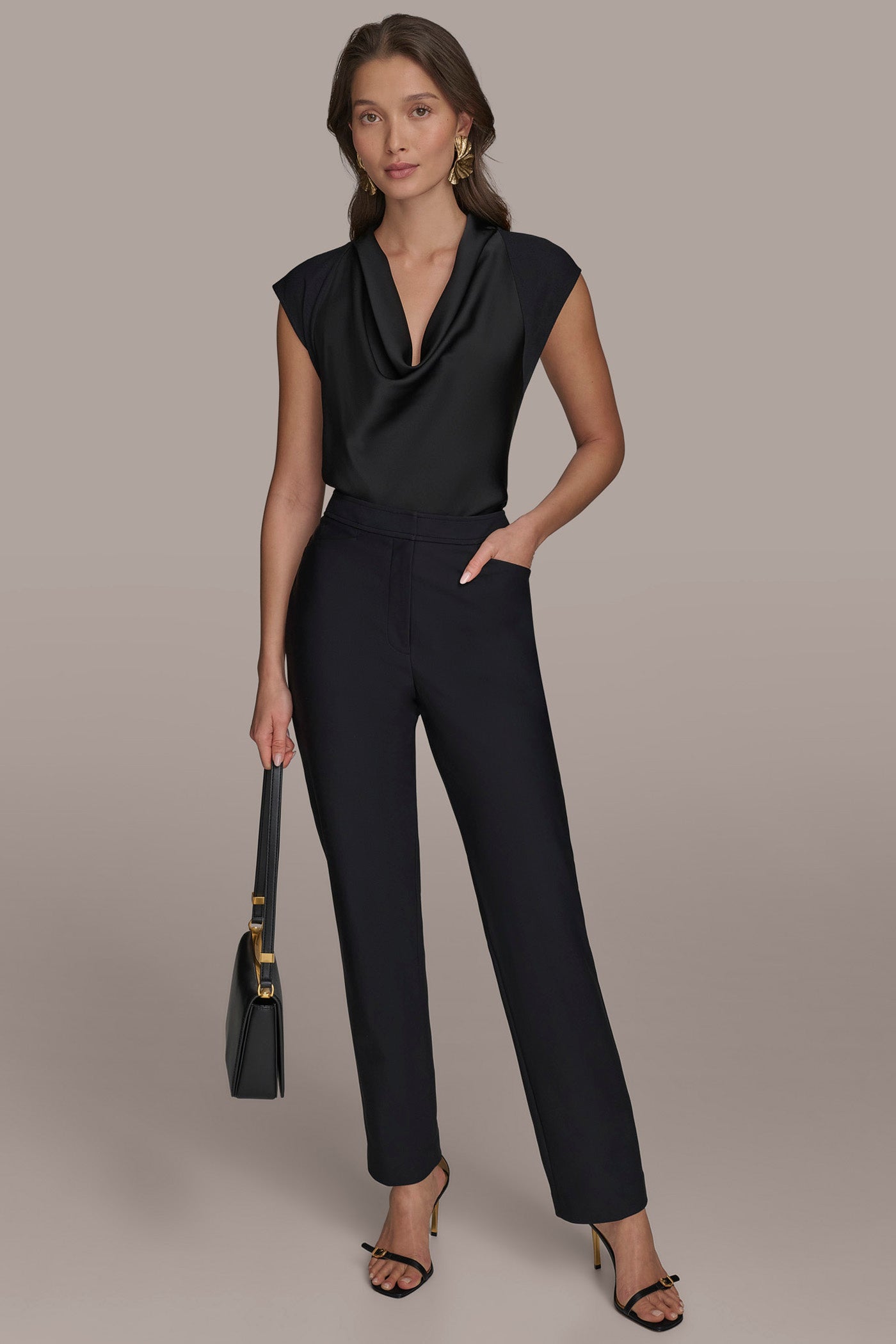 Donna Karan | FLAT FRONT STRAIGHT PANT