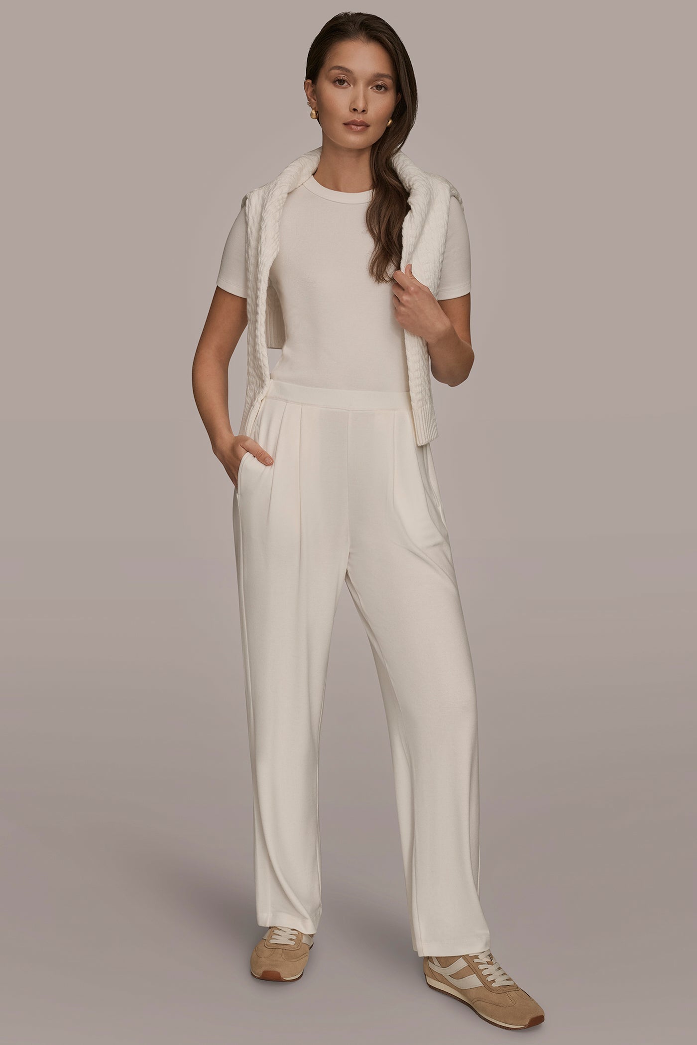 Donna Karan | HIGH-RISE PLEATED PANT