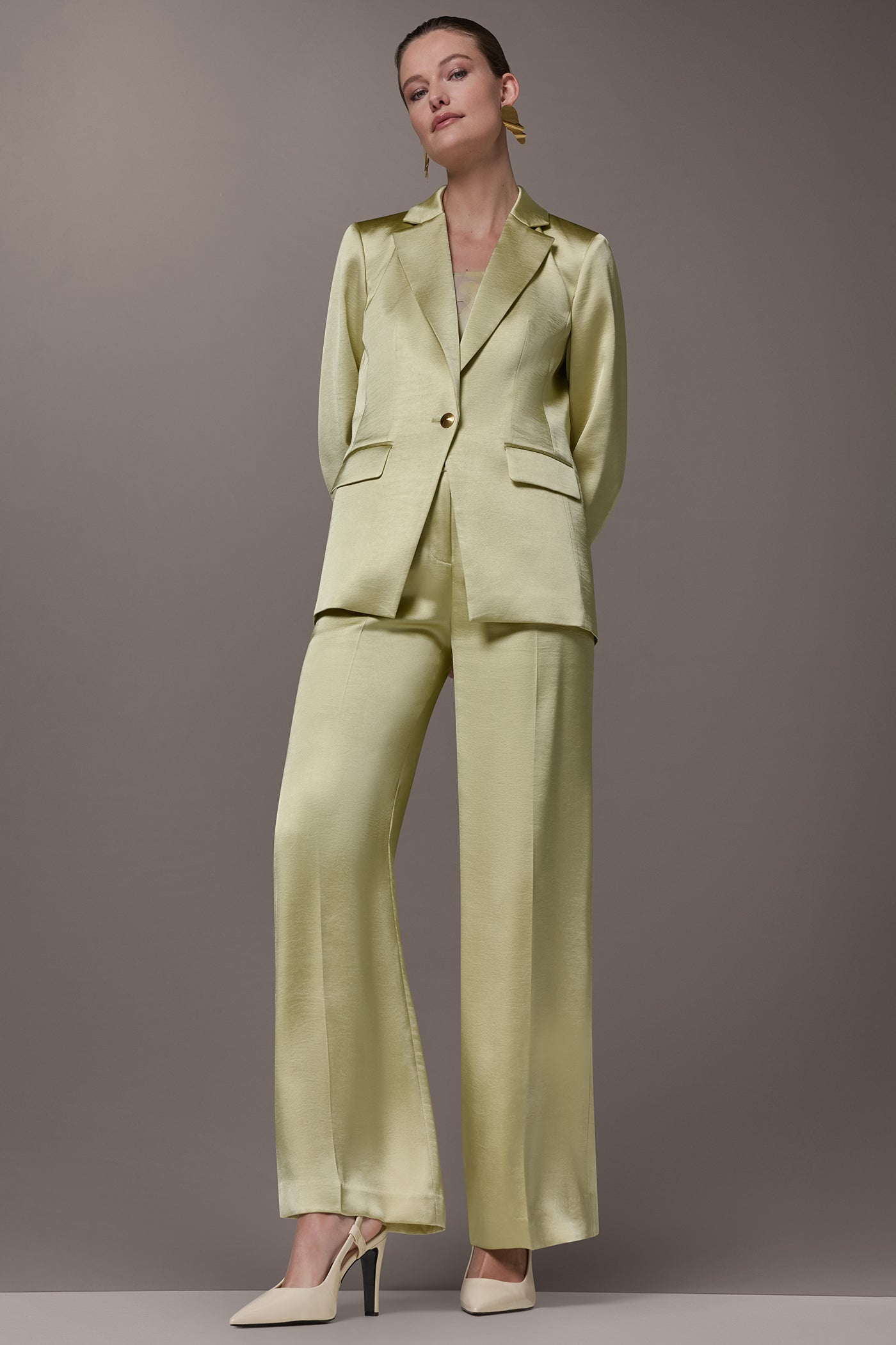 Donna Karan | ONE BUTTON SUIT BLAZER
