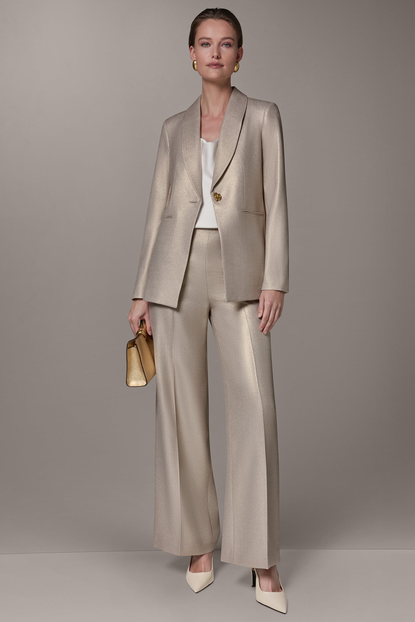 Donna Karan | METALLIC SUIT BLAZER