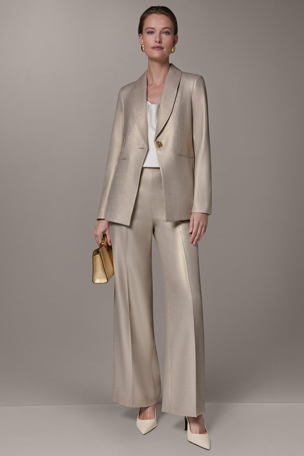 Donna Karan | METALLIC SUIT BLAZER