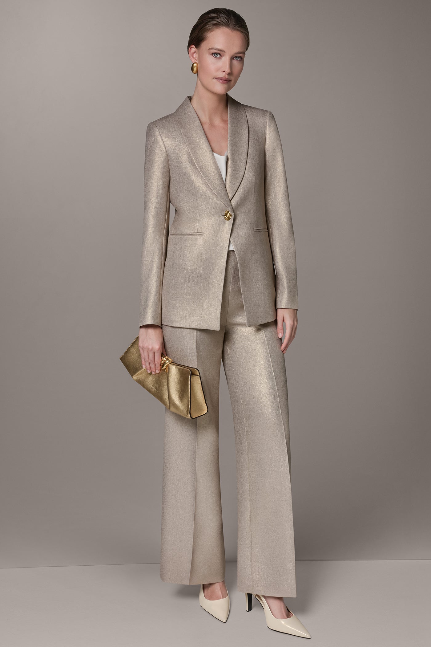 Donna Karan | METALLIC SUIT BLAZER