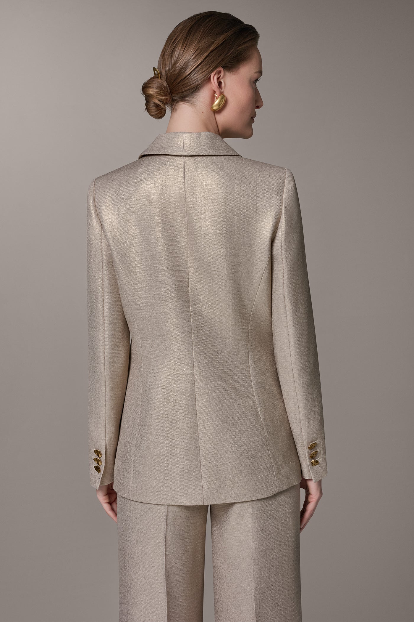 Donna Karan | METALLIC SUIT BLAZER