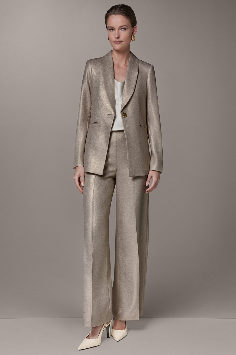Donna Karan | METALLIC SUIT BLAZER