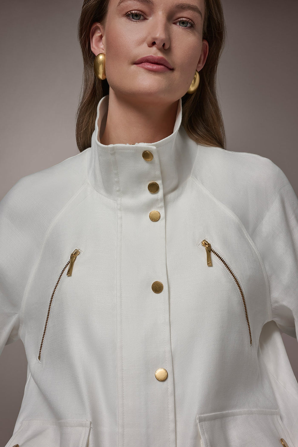 Donna Karan | LINEN-BLEND UTILITY JACKET