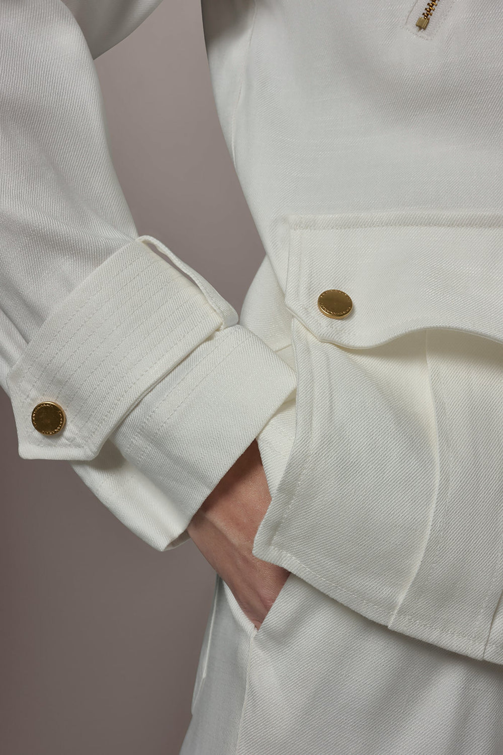 Donna Karan | LINEN-BLEND UTILITY JACKET