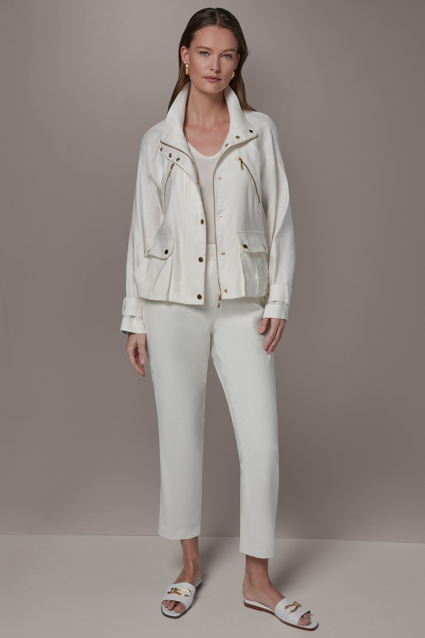 Donna Karan | LINEN-BLEND UTILITY JACKET