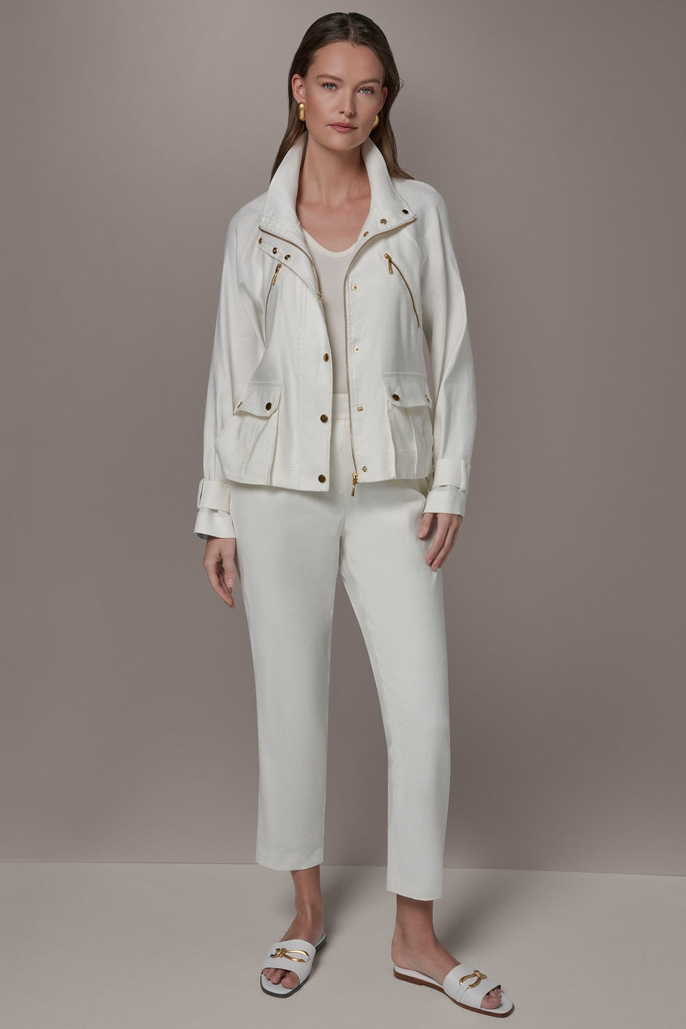 Donna Karan | LINEN-BLEND UTILITY JACKET