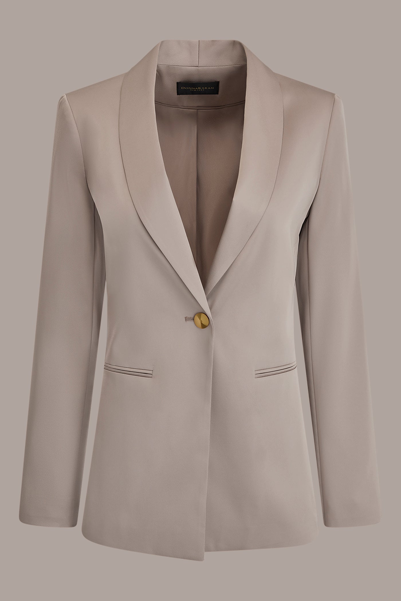 Donna Karan | SATIN ONE-BUTTON SUIT BLAZER