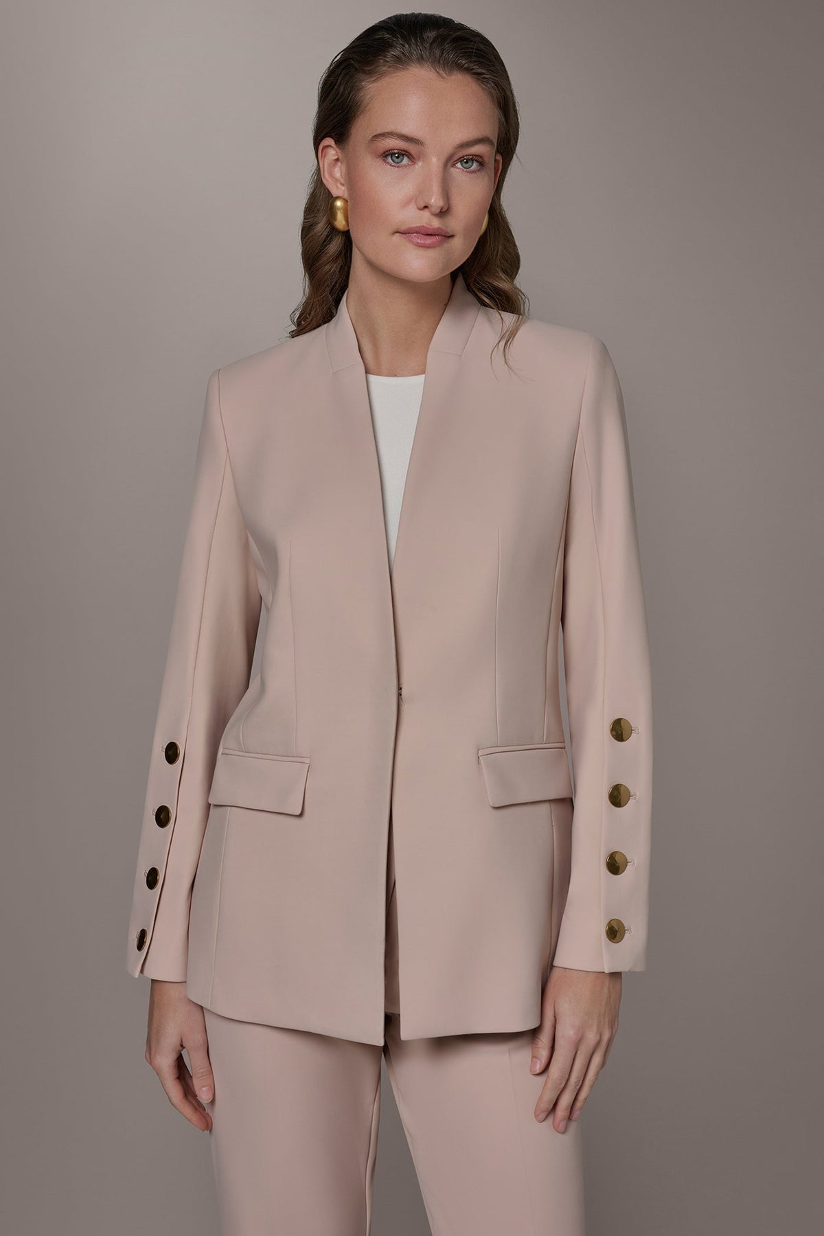 Donna Karan | BUTTON SLEEVE SUIT BLAZER