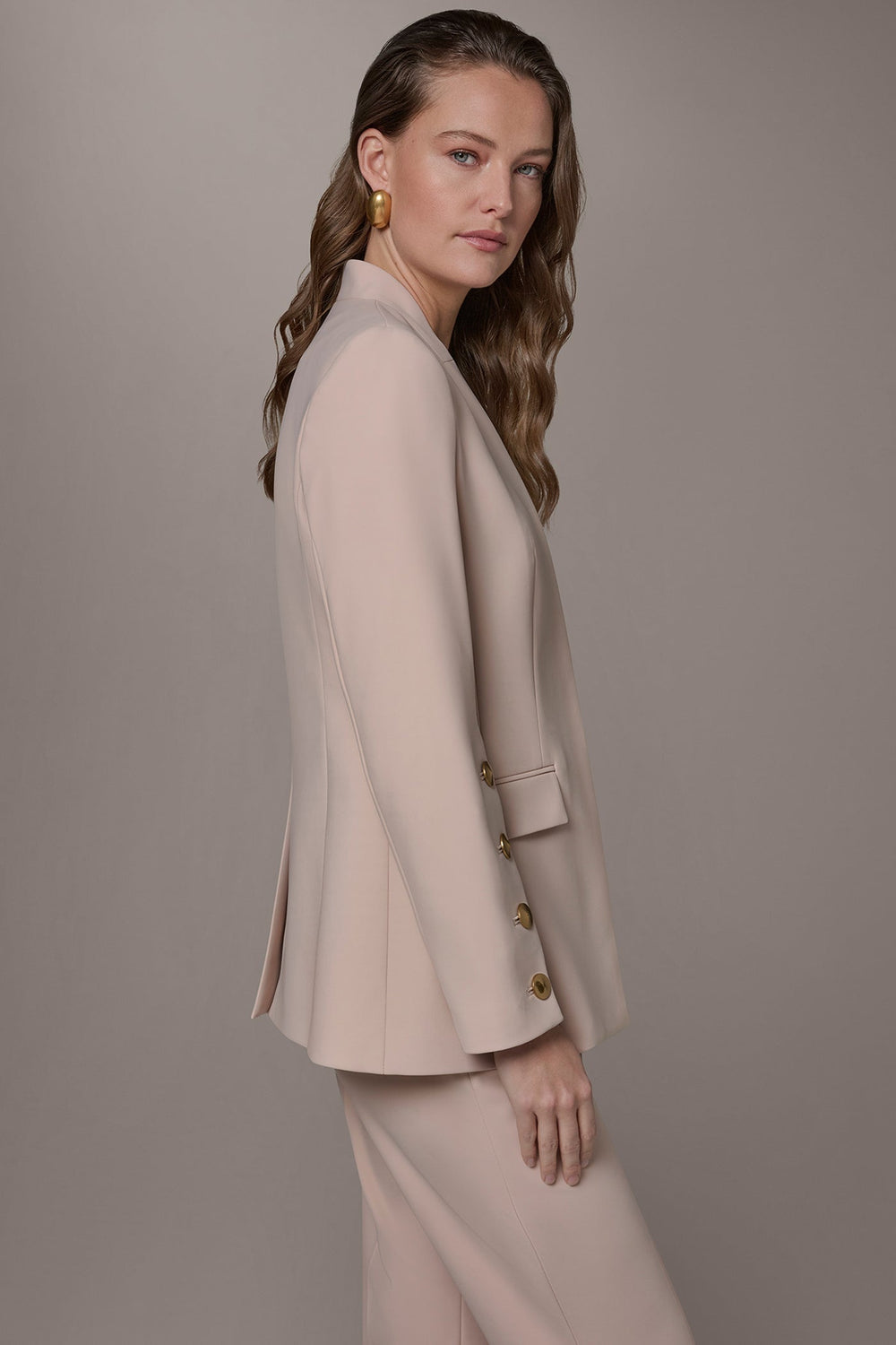 Donna Karan | BUTTON SLEEVE SUIT BLAZER