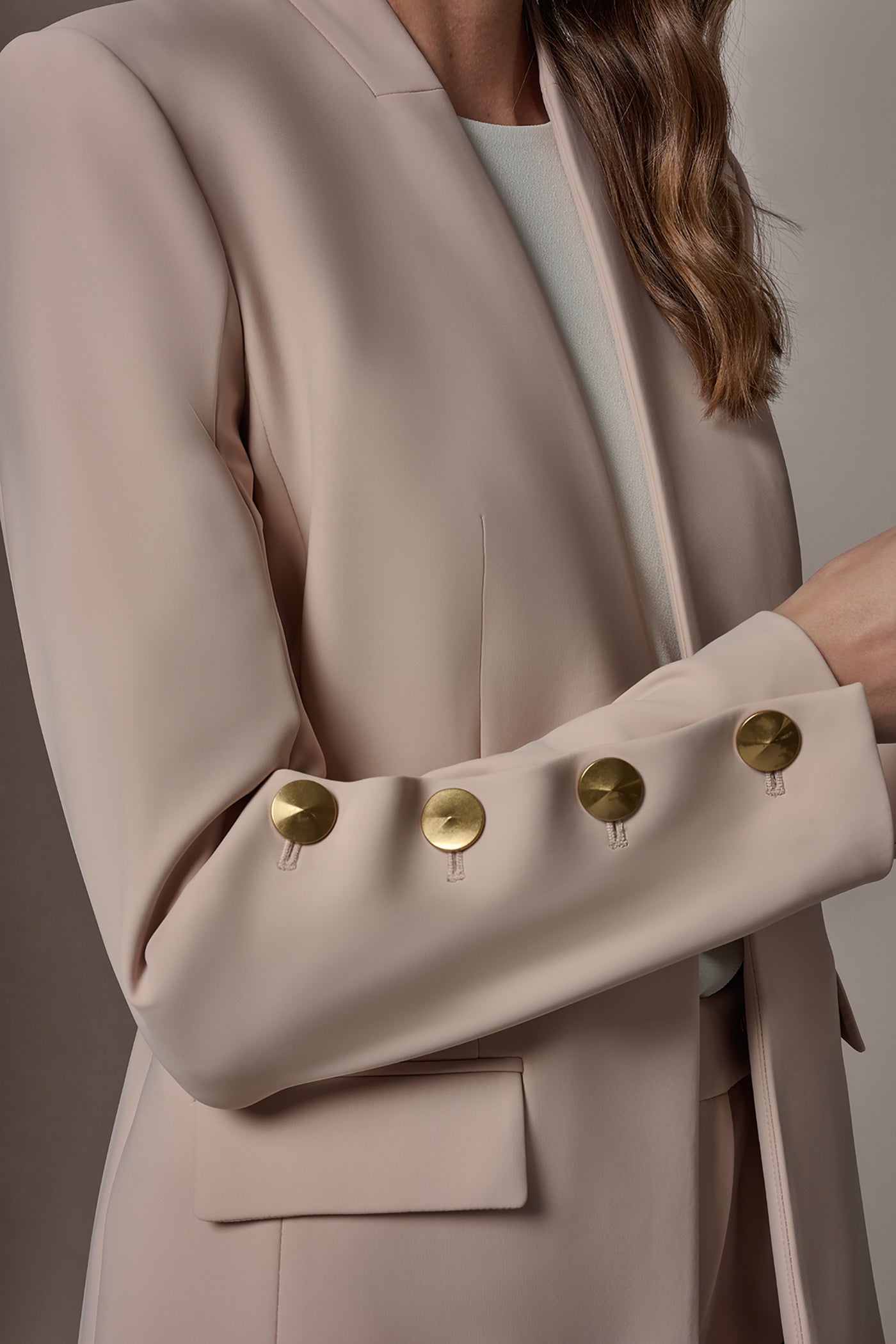 Donna Karan | BUTTON SLEEVE SUIT BLAZER