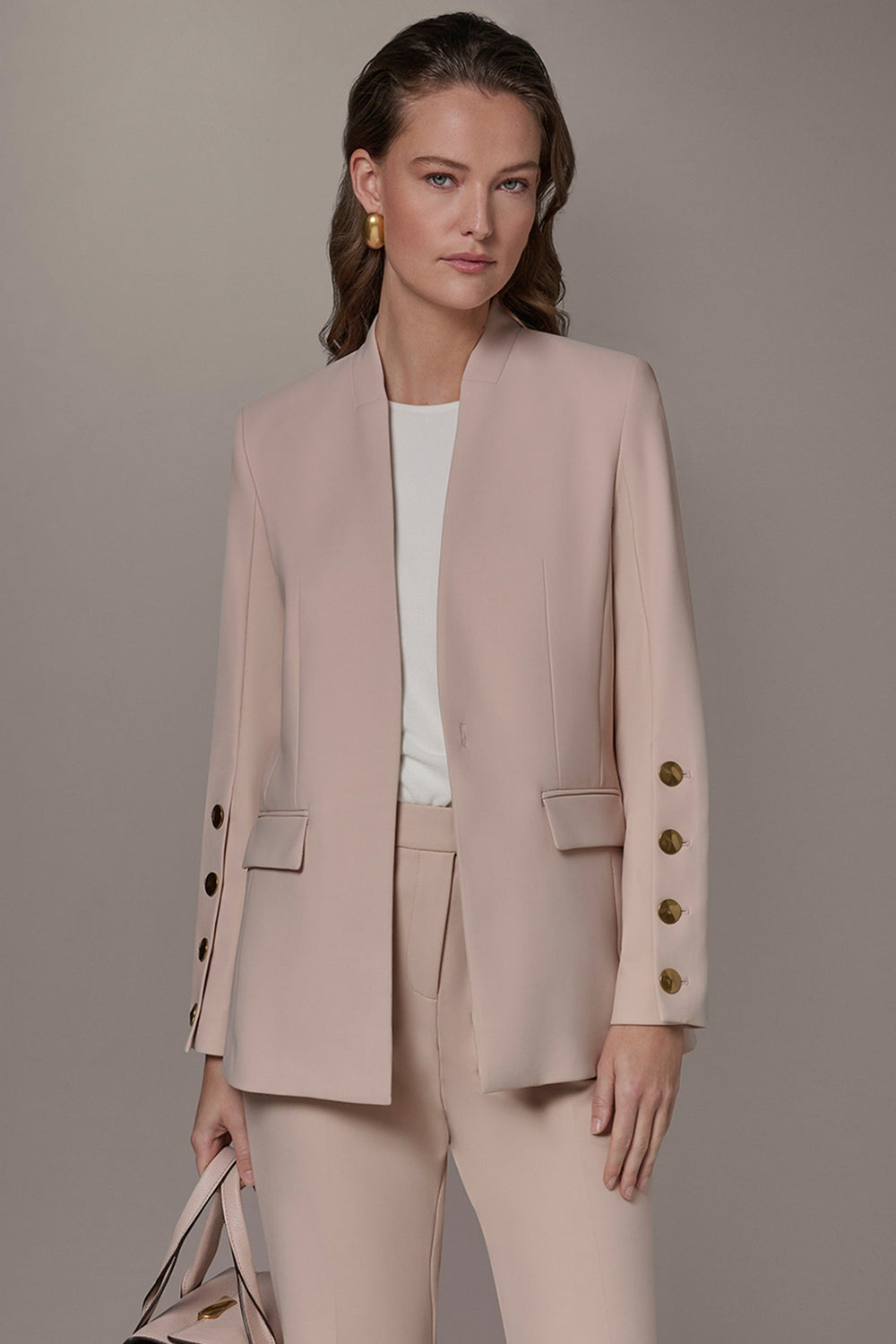 Donna Karan | BUTTON SLEEVE SUIT BLAZER