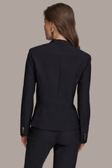 Donna Karan | WRAP JACKET WITH BAR HARDWARE CLOSURE