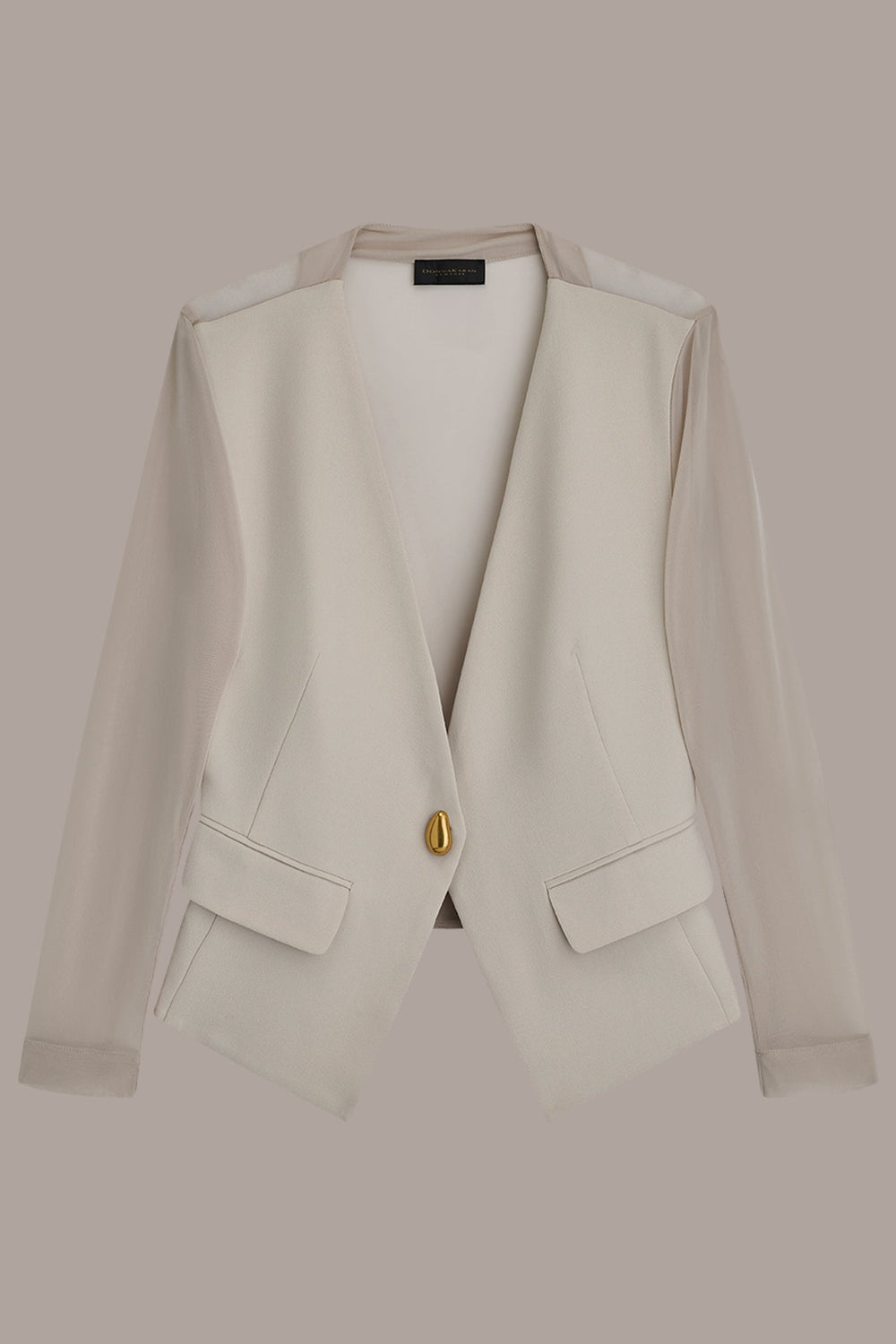 Donna Karan | CHIFFON PANELED ONE BUTTON JACKET