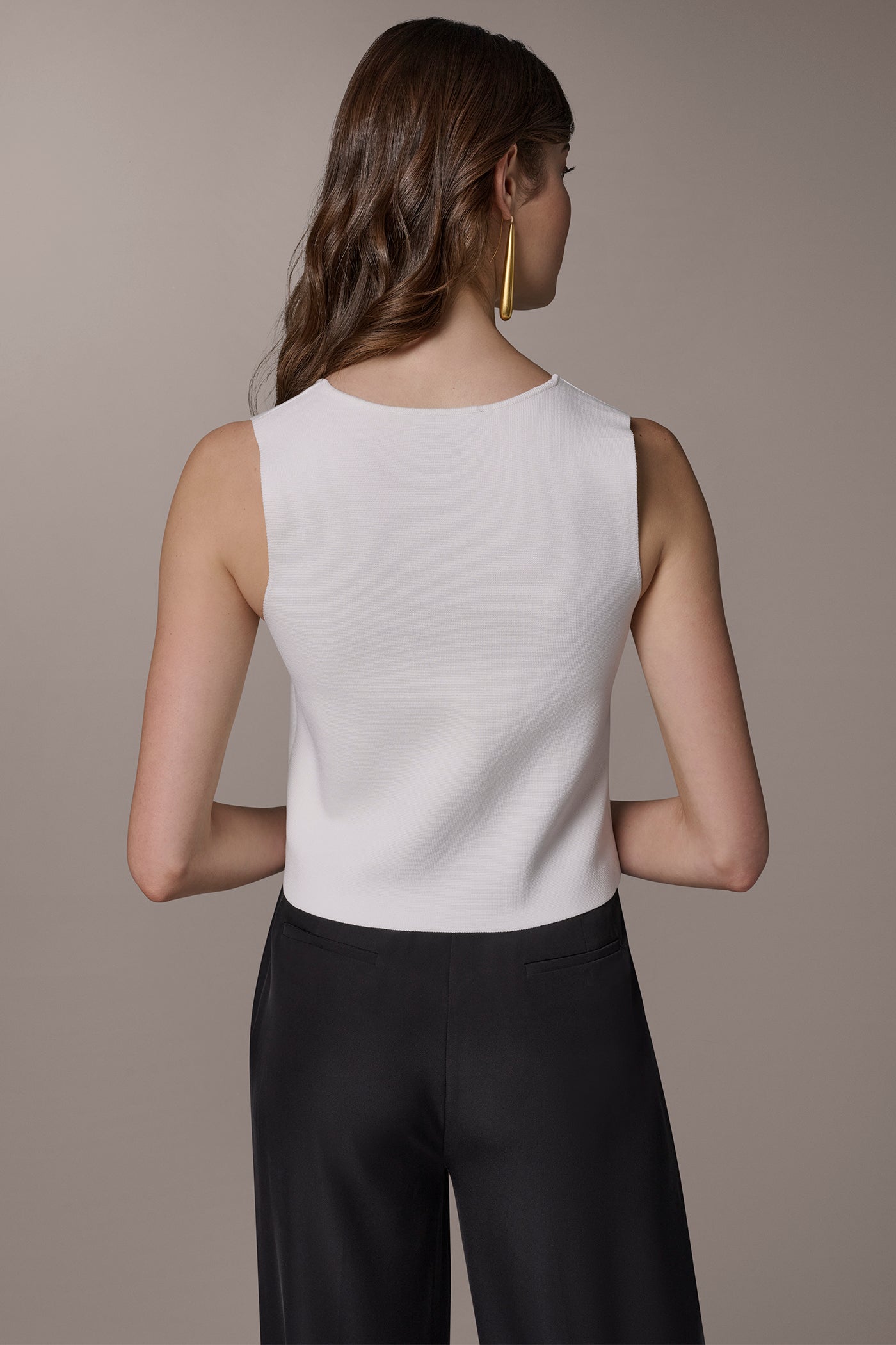 Donna Karan | CROPPED SWEATER SUIT VEST