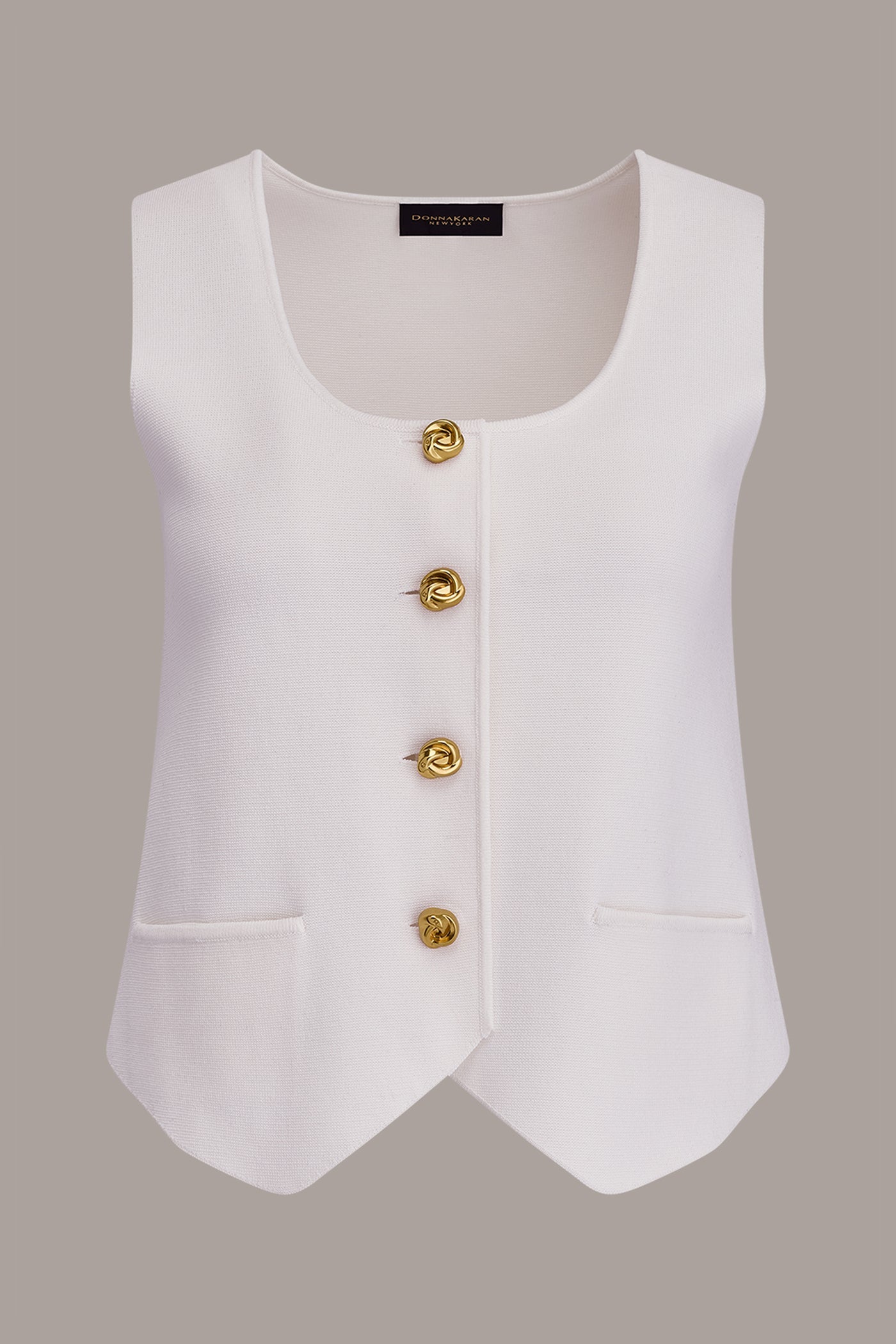 Donna Karan | CROPPED SWEATER SUIT VEST