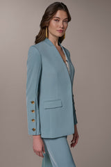 Donna Karan | BUTTON SLEEVE SUIT BLAZER