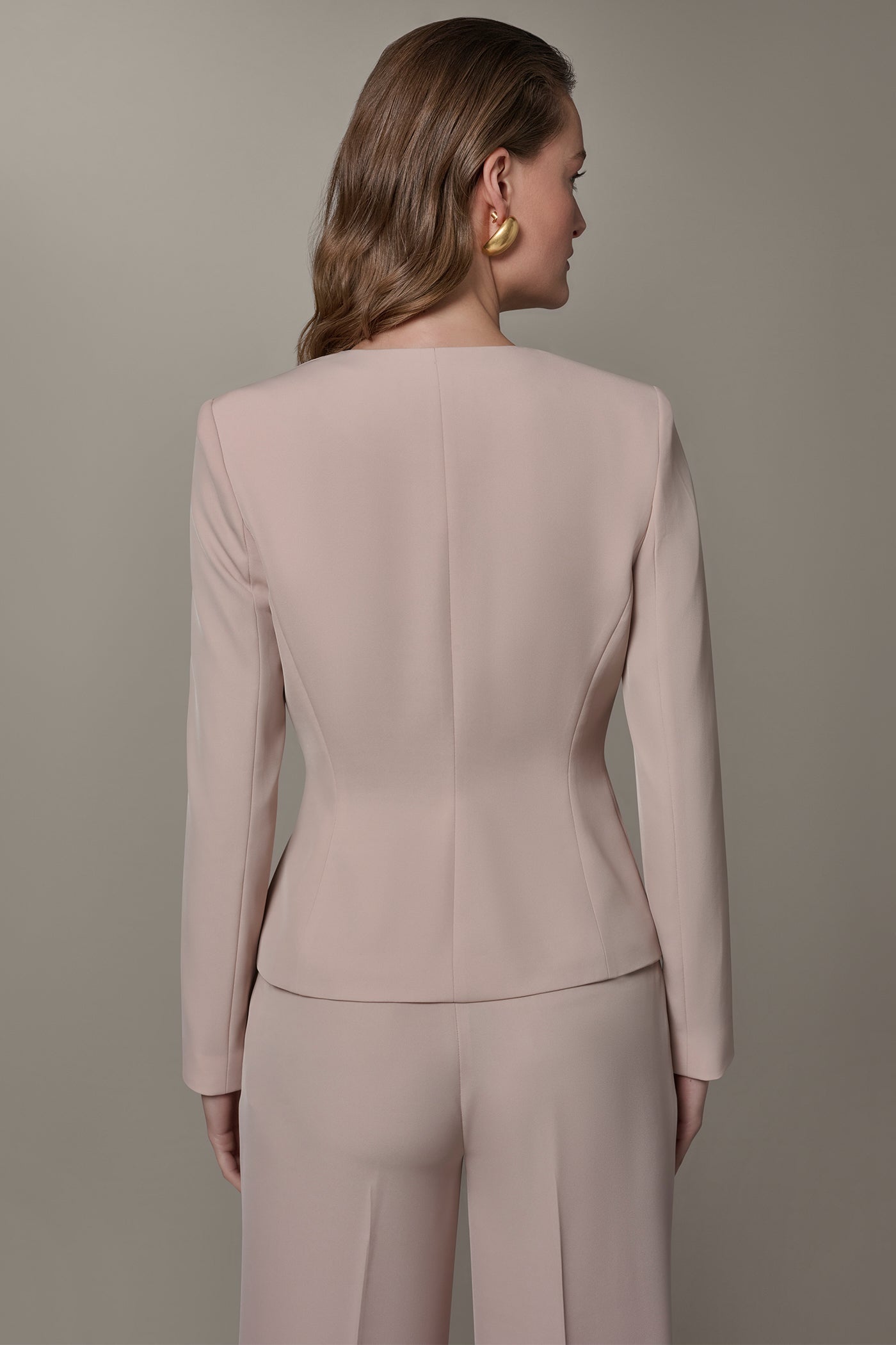 Donna Karan | CROPPED WRAP ZIP BLAZER