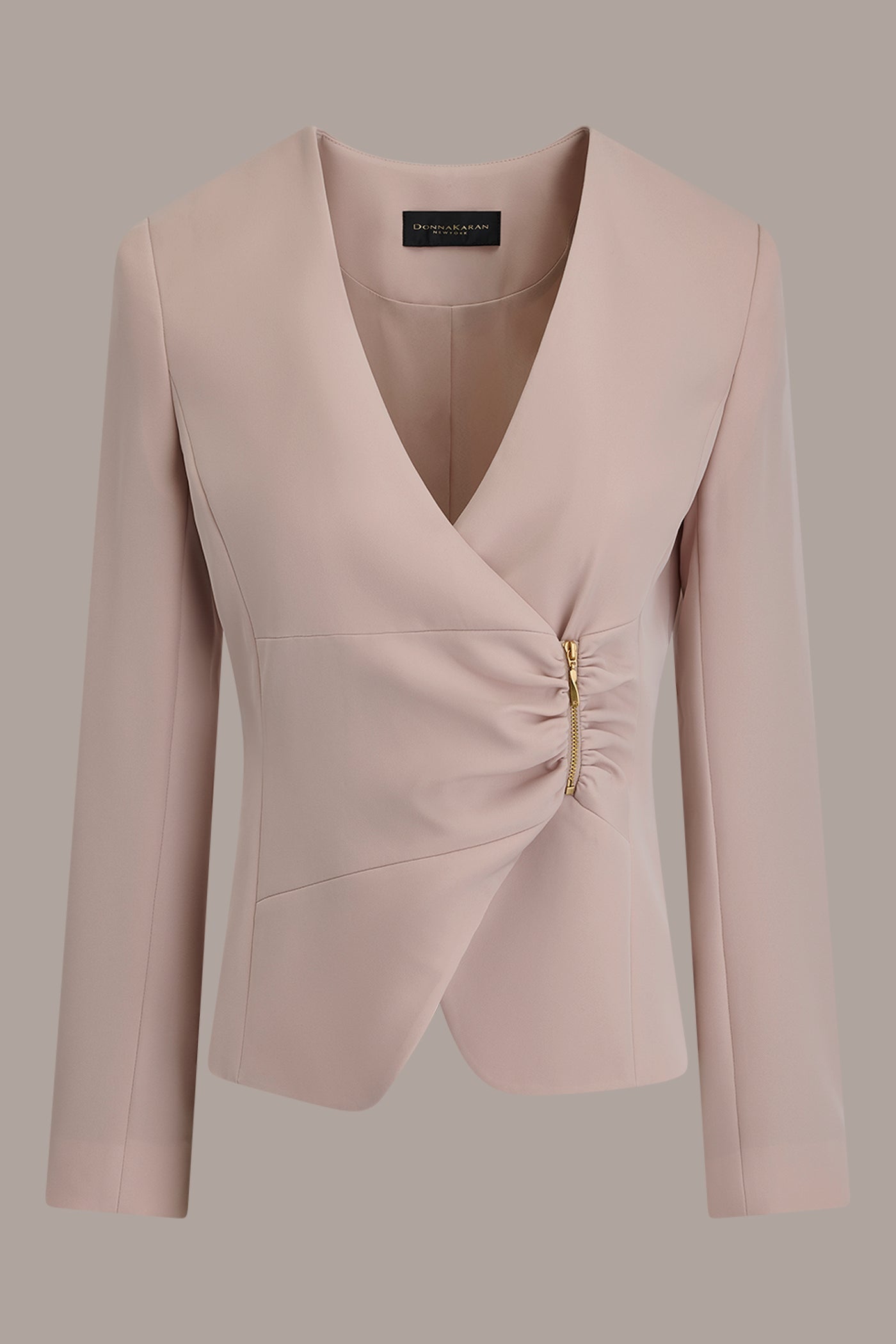 Donna Karan | CROPPED WRAP ZIP BLAZER
