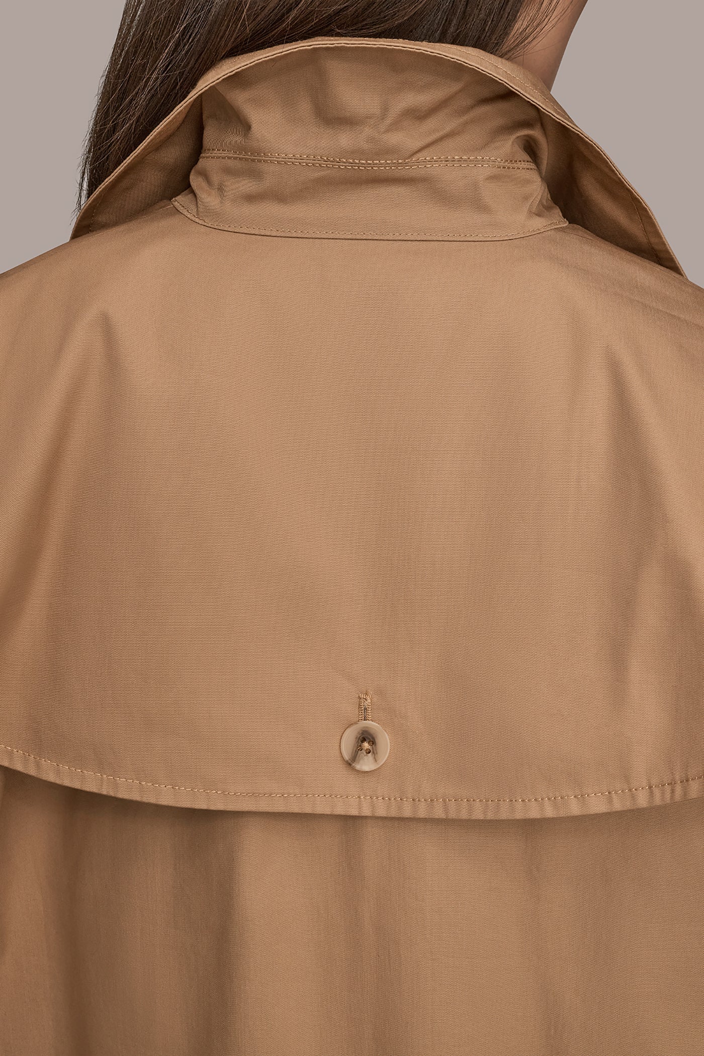 Donna Karan | 3/4-SLEEVE COTTON GABARDINE SWING JACKET