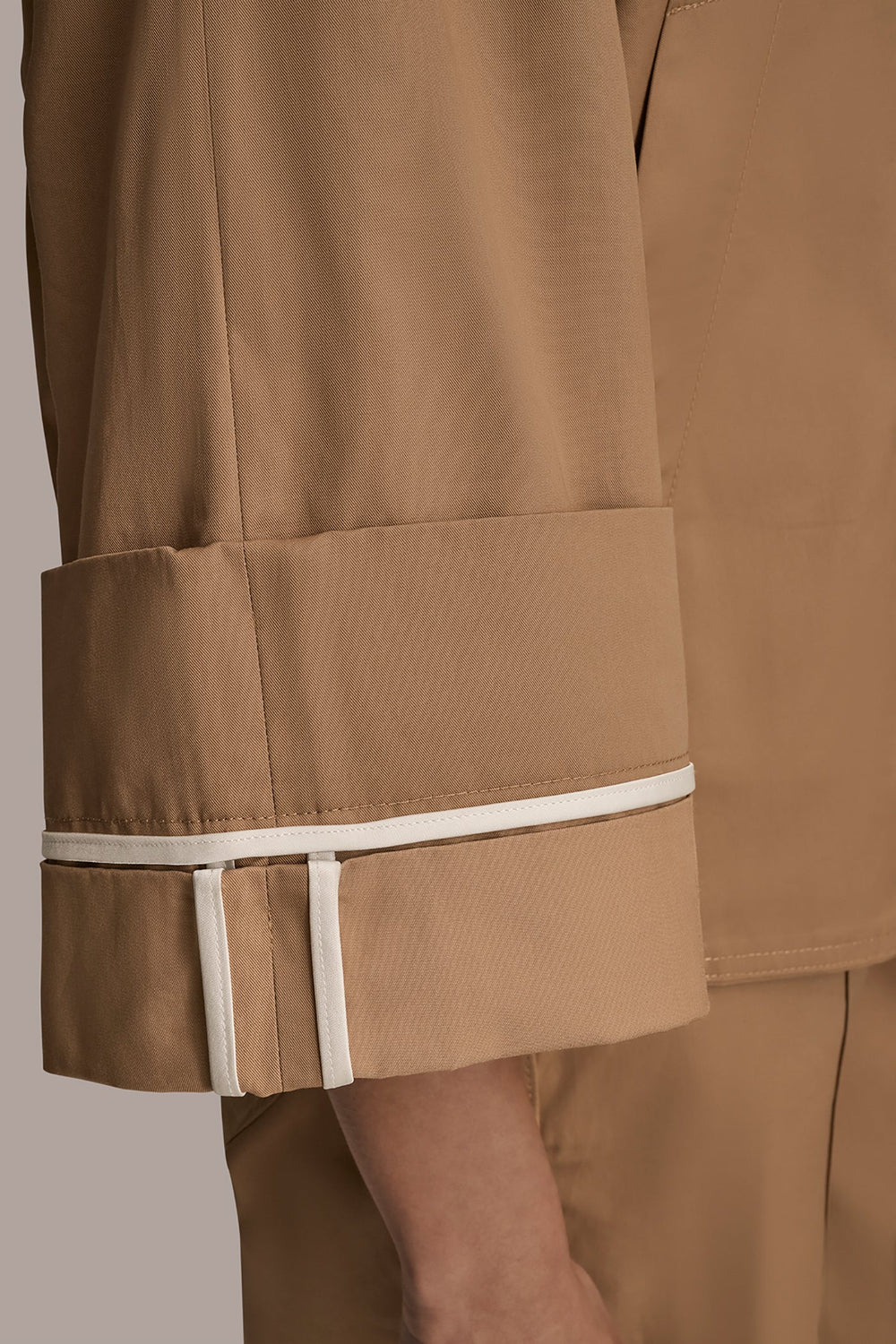 Donna Karan | 3/4-SLEEVE COTTON GABARDINE SWING JACKET