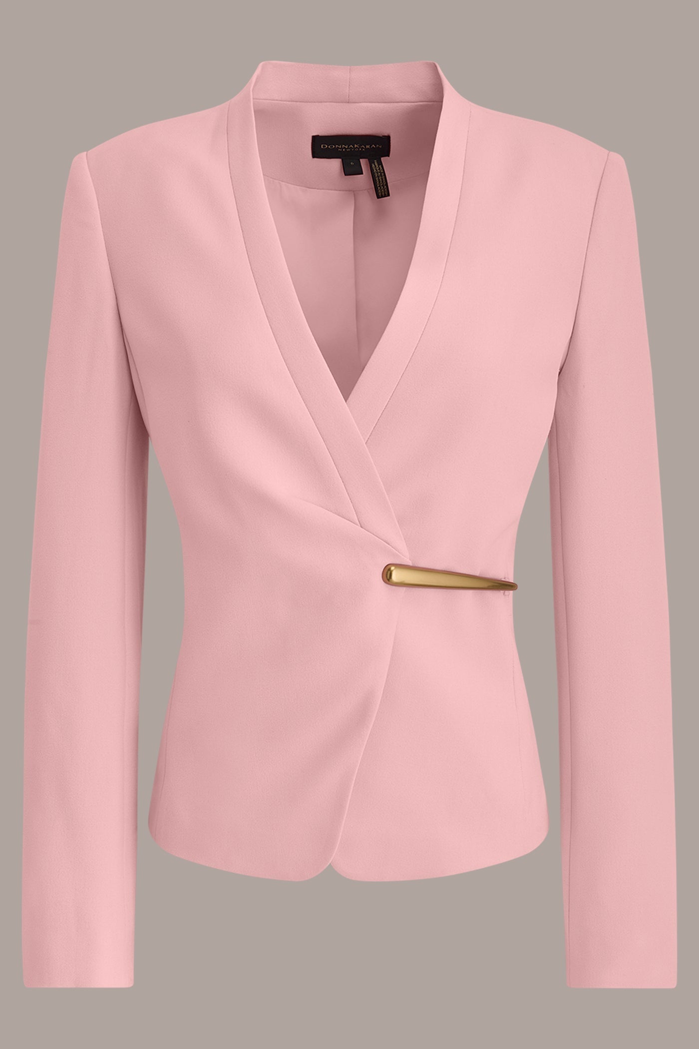 Donna Karan | BAR-EMBELLISHED WRAP BLAZER