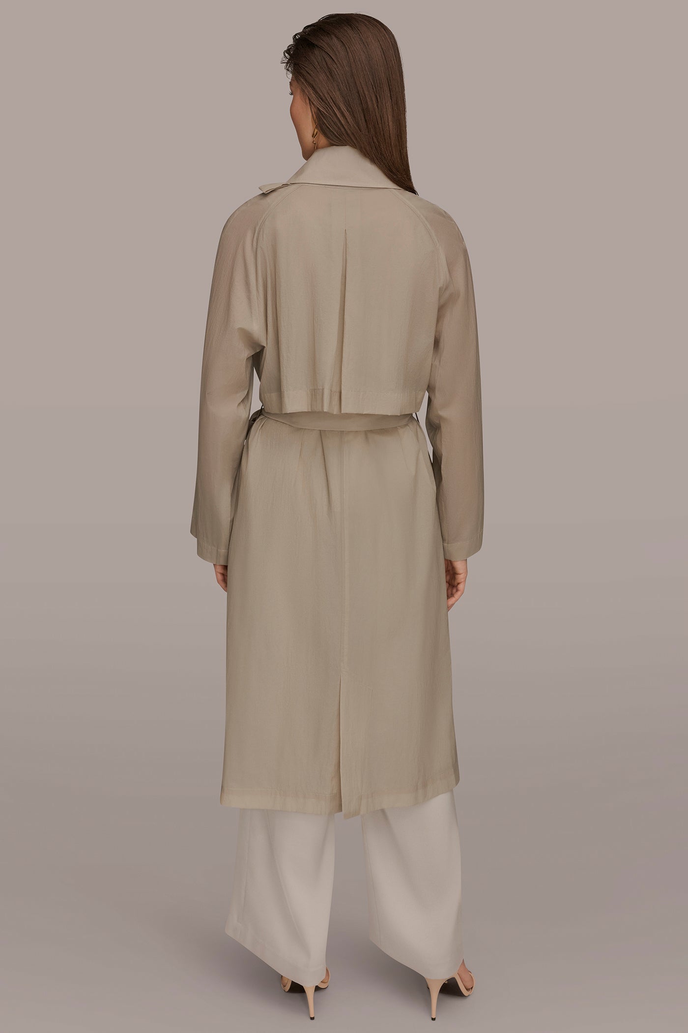 Donna Karan | DRAPED DOUBLE-BREASTED TRENCH COAT