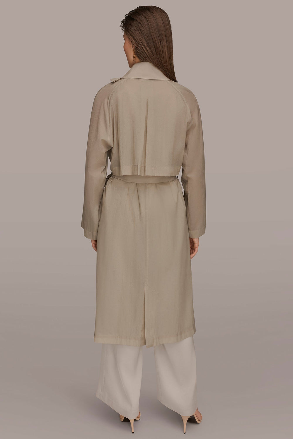 Donna Karan | DRAPED DOUBLE-BREASTED TRENCH COAT