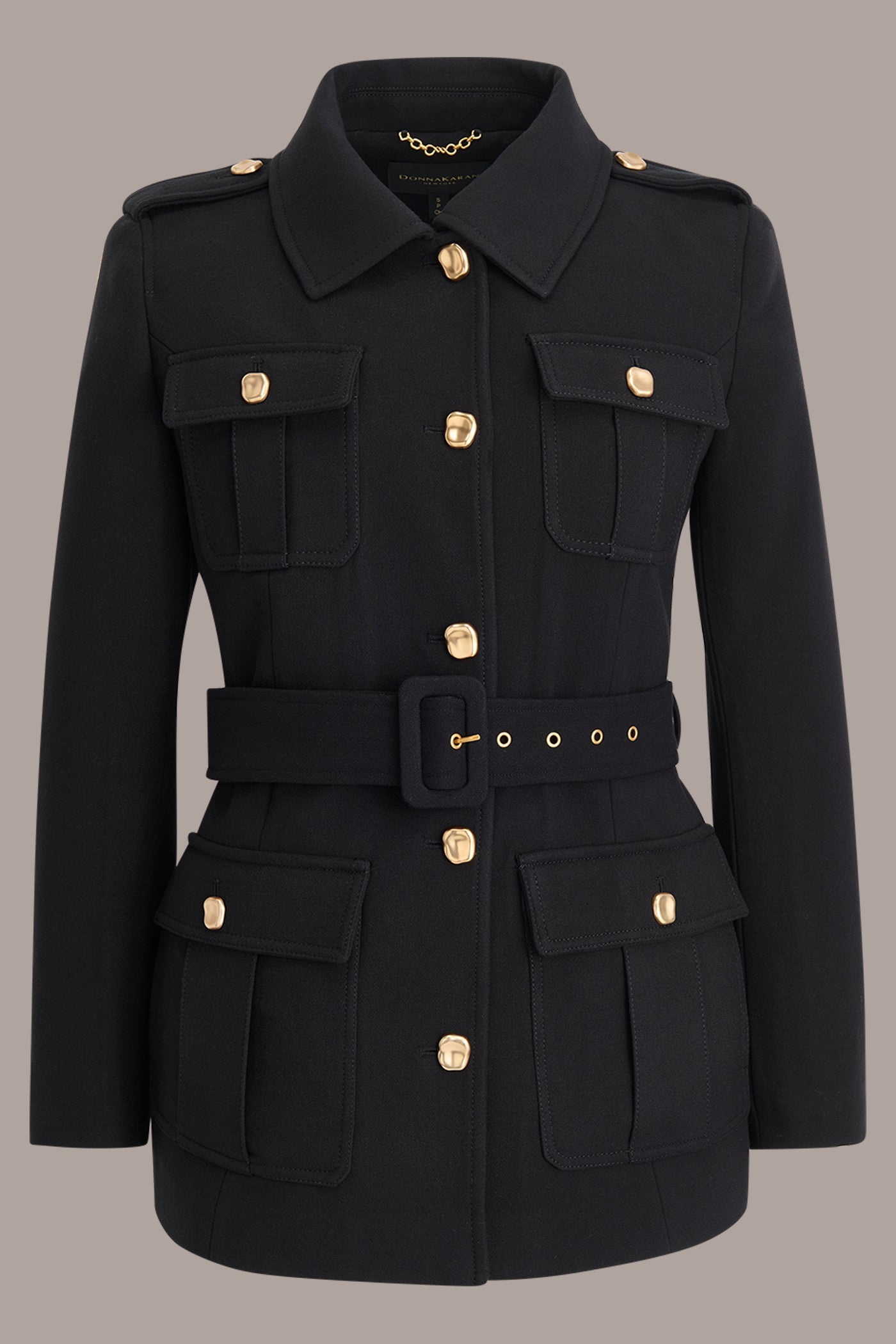 Donna Karan | BELTED MILITARY BLAZER