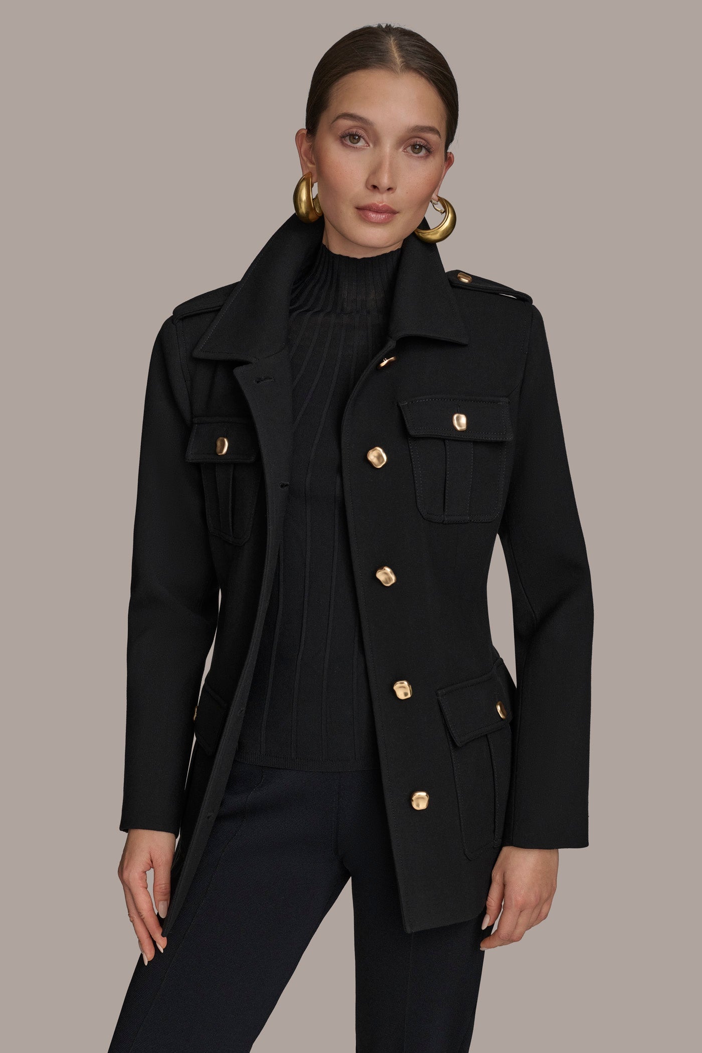 Donna Karan | BELTED MILITARY BLAZER