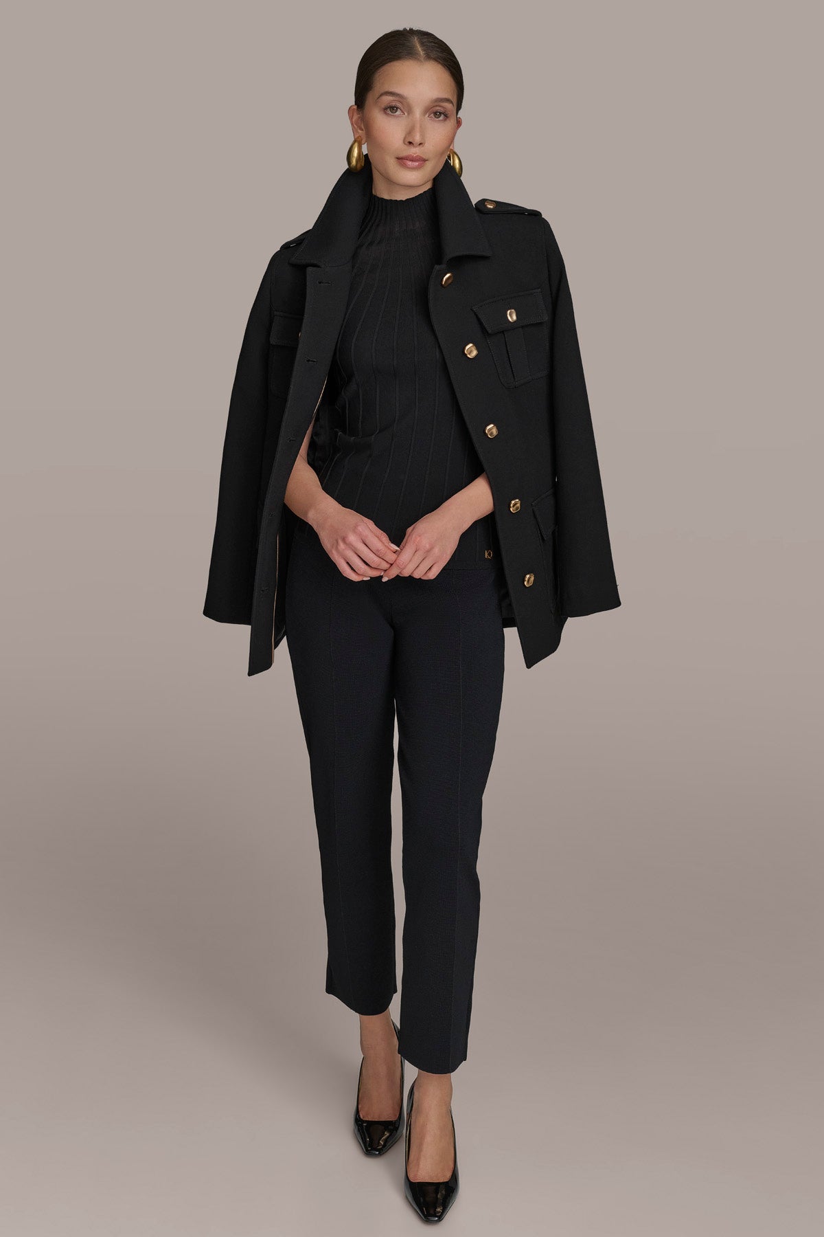 Donna Karan | BELTED MILITARY BLAZER