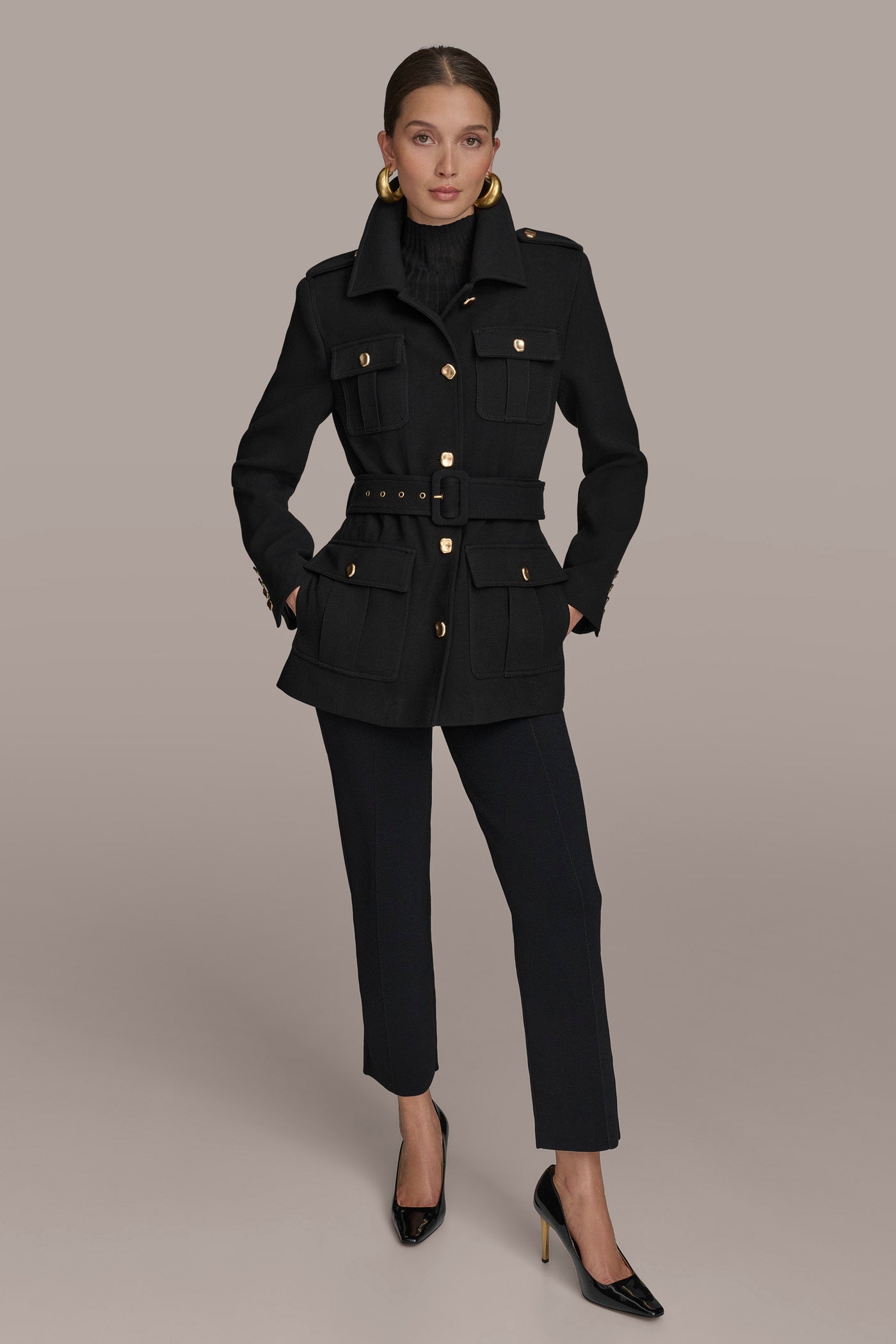 Donna Karan | BELTED MILITARY BLAZER